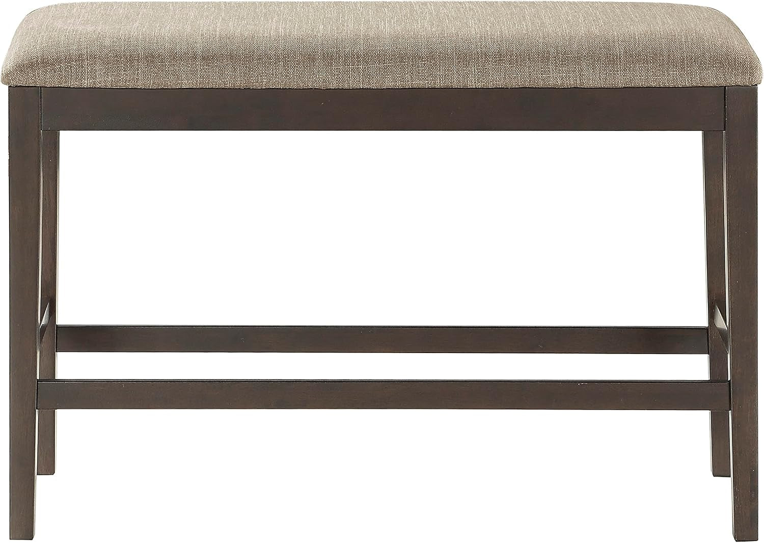 Baronscourt Farmhouse Small Entryway Bench - 39 Inch, Upholstered Counter Height Solid Wood Frame, Padded Top, Easy Assembly , 26"Seat Height, Farmhouse End of Bed Bench for Bedroom,Dark Brown
