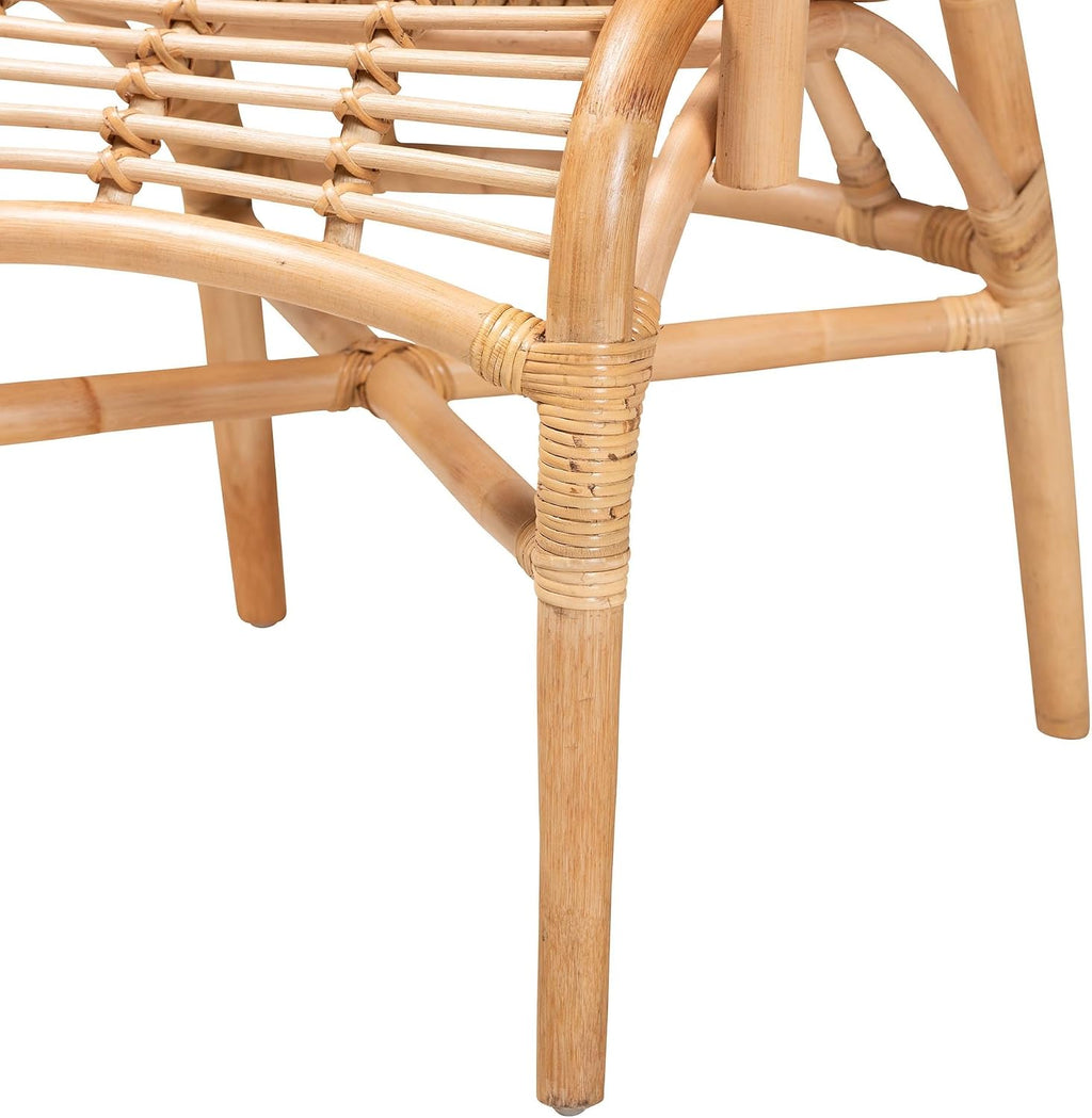 Seminyak Modern Bohemian Natural Rattan Accent Chair