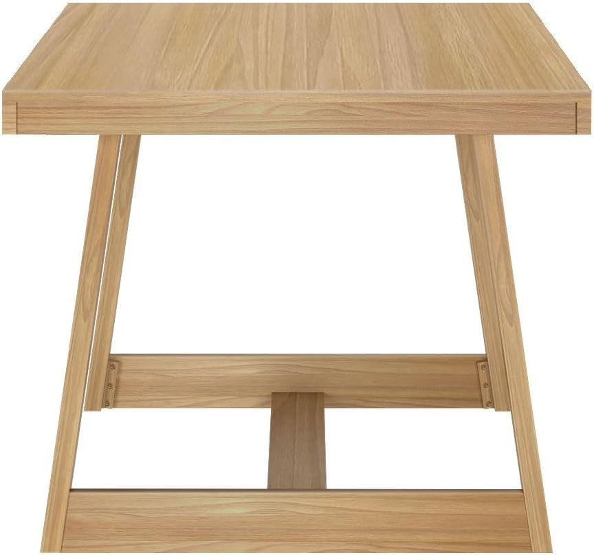 Classic 72 Inch Dining Table, Rectangular, Blonde Wirebrush | Non-Toxic Finishes, Versatile Design, Farmhouse Design, Elegant Details, Easy Assembly, Quick Setup, Solid Wood