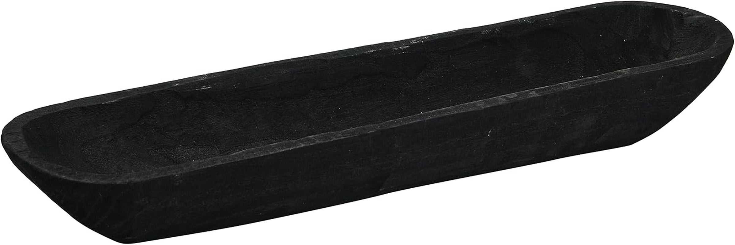 Creative Co-Op Decorative Paulownia Wood Bowl, Black