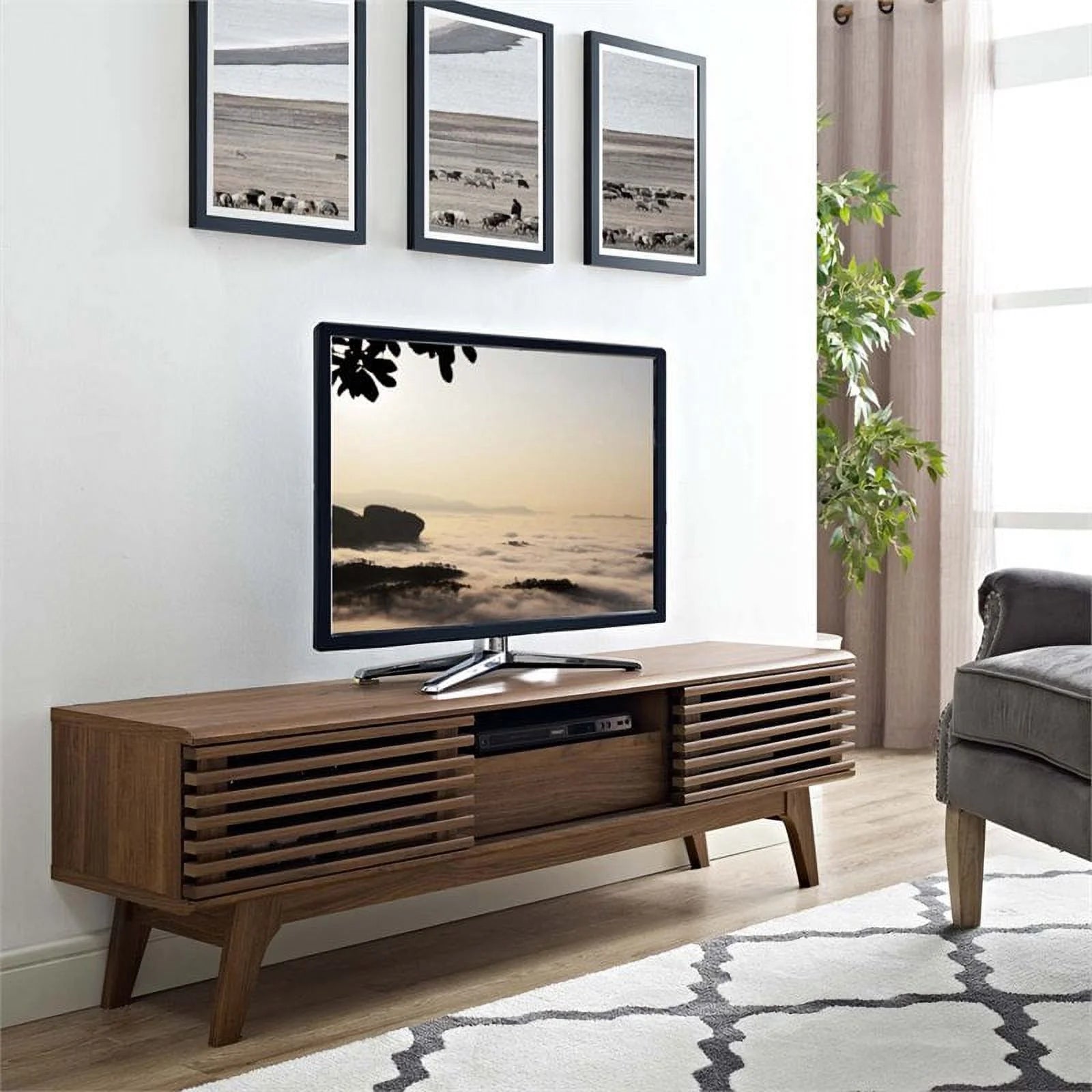 Render 59" TV Stand in Walnut