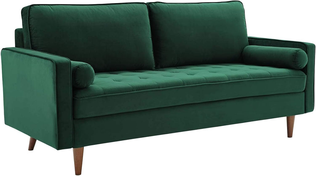 EEI-3764-GRN Valour Performance Velvet Sofa, Green