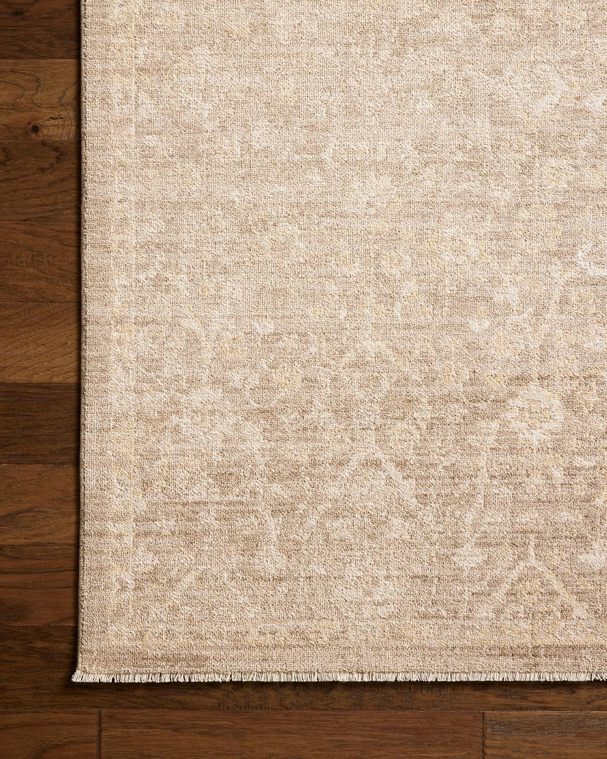 Loloi Chris Loves Julia Palma Bark/Natural 5'-3" X 7'-6" Area Rug | PLM-01 Approx. 5X7 Brown Living Room Dining Room Bedroom, Vintage Inspired, Contemporary, Traditional, Timeless, Area Rug