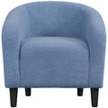 Corduroy Fabric Accent Barrel Chair with Elastic Foam Fills, Brick Red