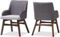 Monte Mid-Century Armchair Two-Tone Grey Fabric Armchair