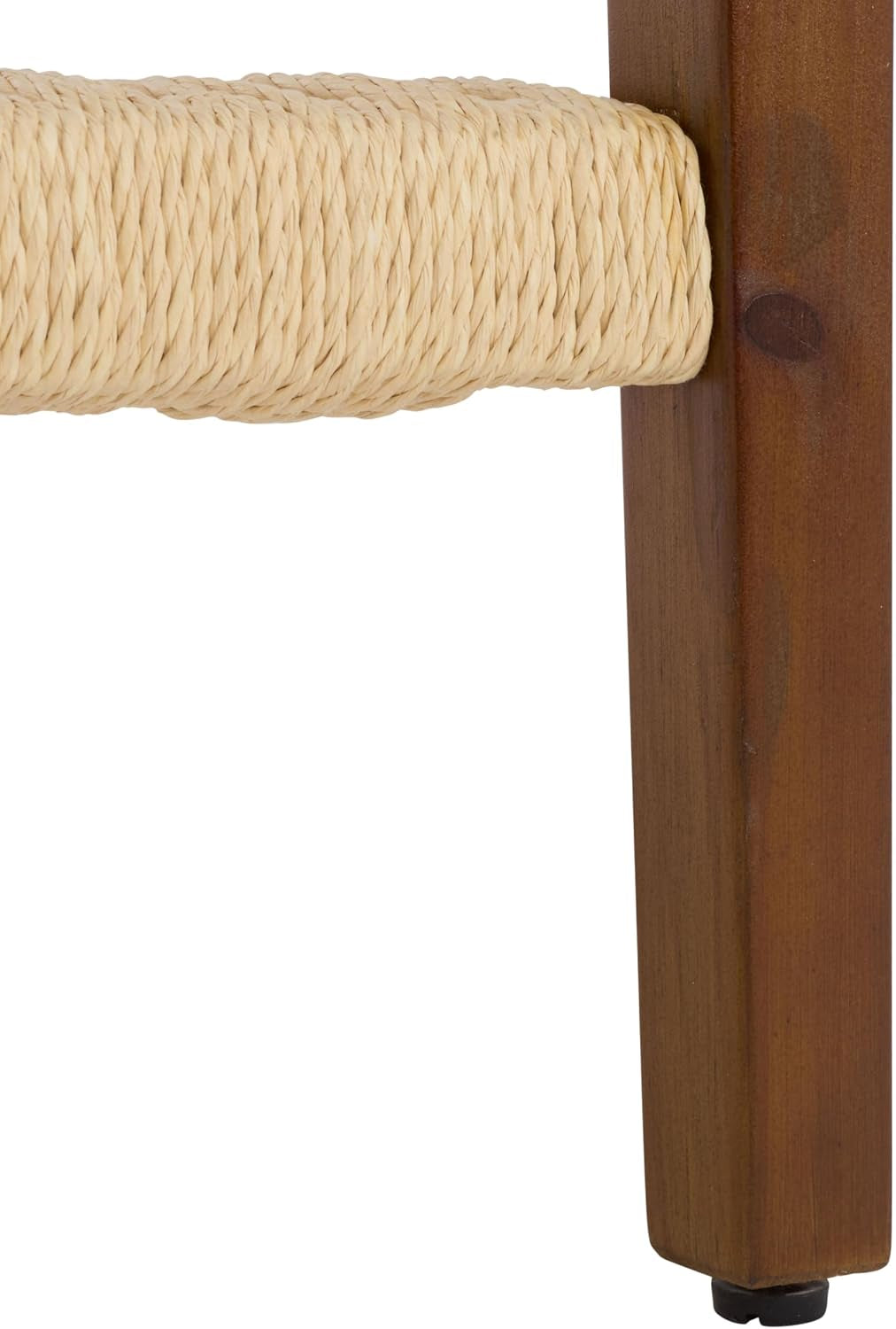 SAFAVIEH Home Collection - Chasu Walnut Console Table with Rope Detailing, 1 Shelf, Rustic Modern Entryway Accent (CNS2303A)