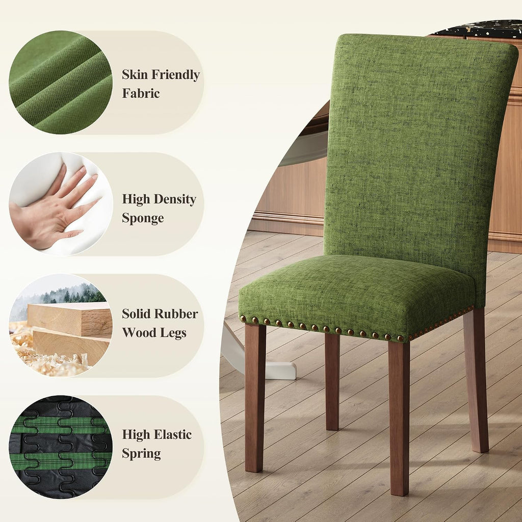 Upholstered Parsons Dining Chairs Set of 4