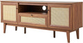 Walnut woven cane media console