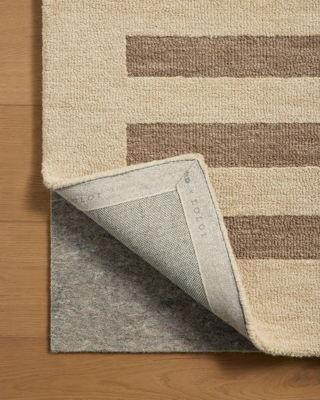 Loloi Leanne Ford Craven Oatmeal/Bark 7'-9" X 9'-9" Area Rug | CVN-05 Approx. 8X10 Beige Living Room Dining Room Bedroom, Classic, Organic, Hand-Tufted, Area Rug