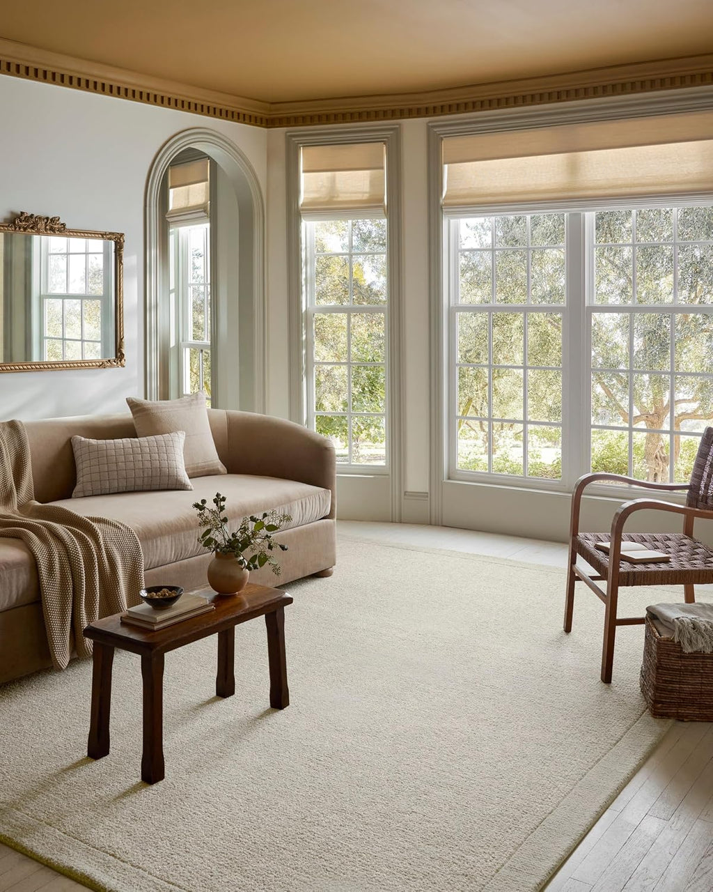Loloi Magnolia Home Henley Ivory/Silver 5'-0" X 7'-6" Area Rug | Magnolia Home by Joanna Gaines HNY-01 Approx. 5X8 Ivory / White Living Room Dining Room Bedroom, Contemporary, Area Rug