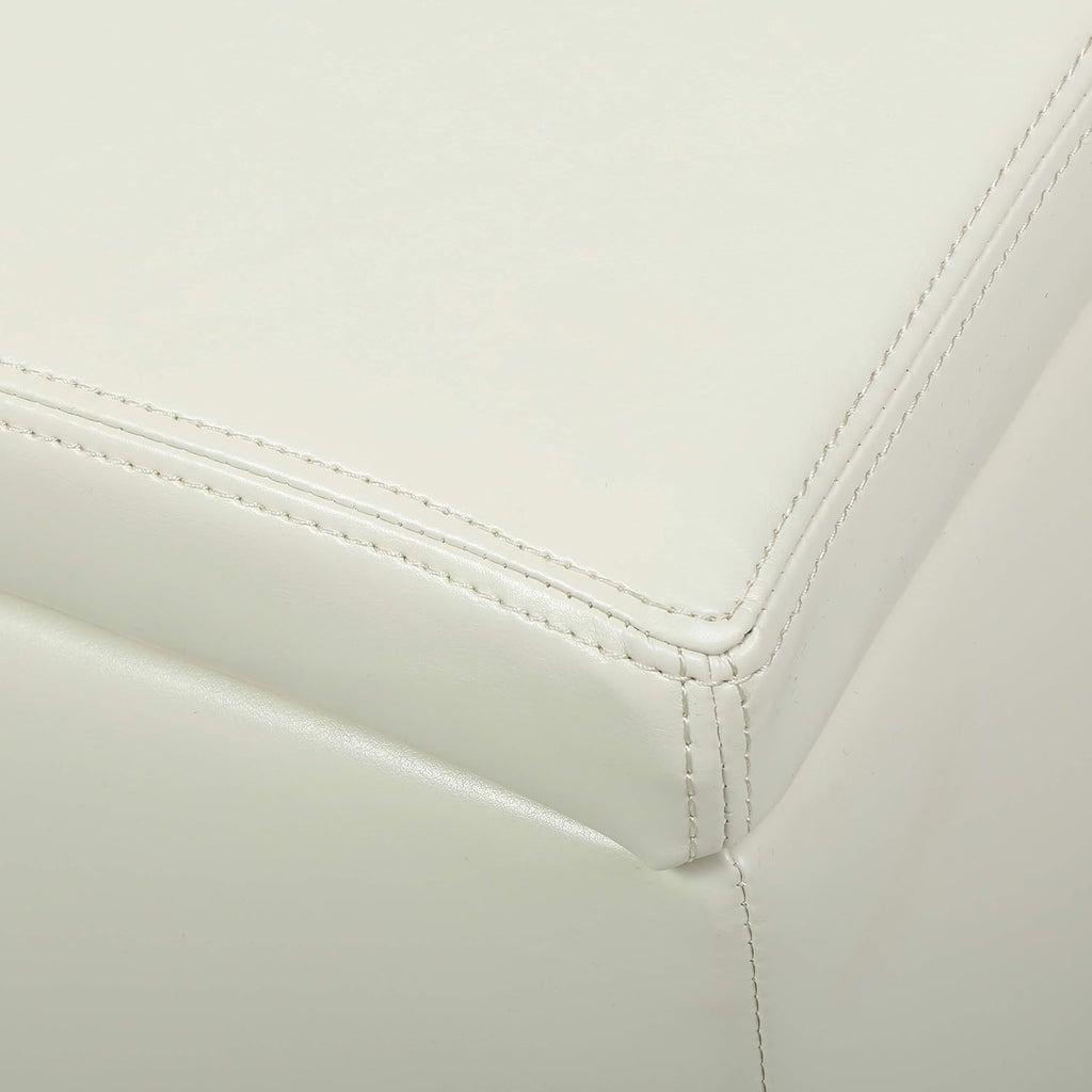Christopher Knight Home Glouster PU Storage Ottoman, Ivory