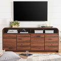 Juliet Curved TV Stand for Tvs up to 75 In, Walnut Finish
