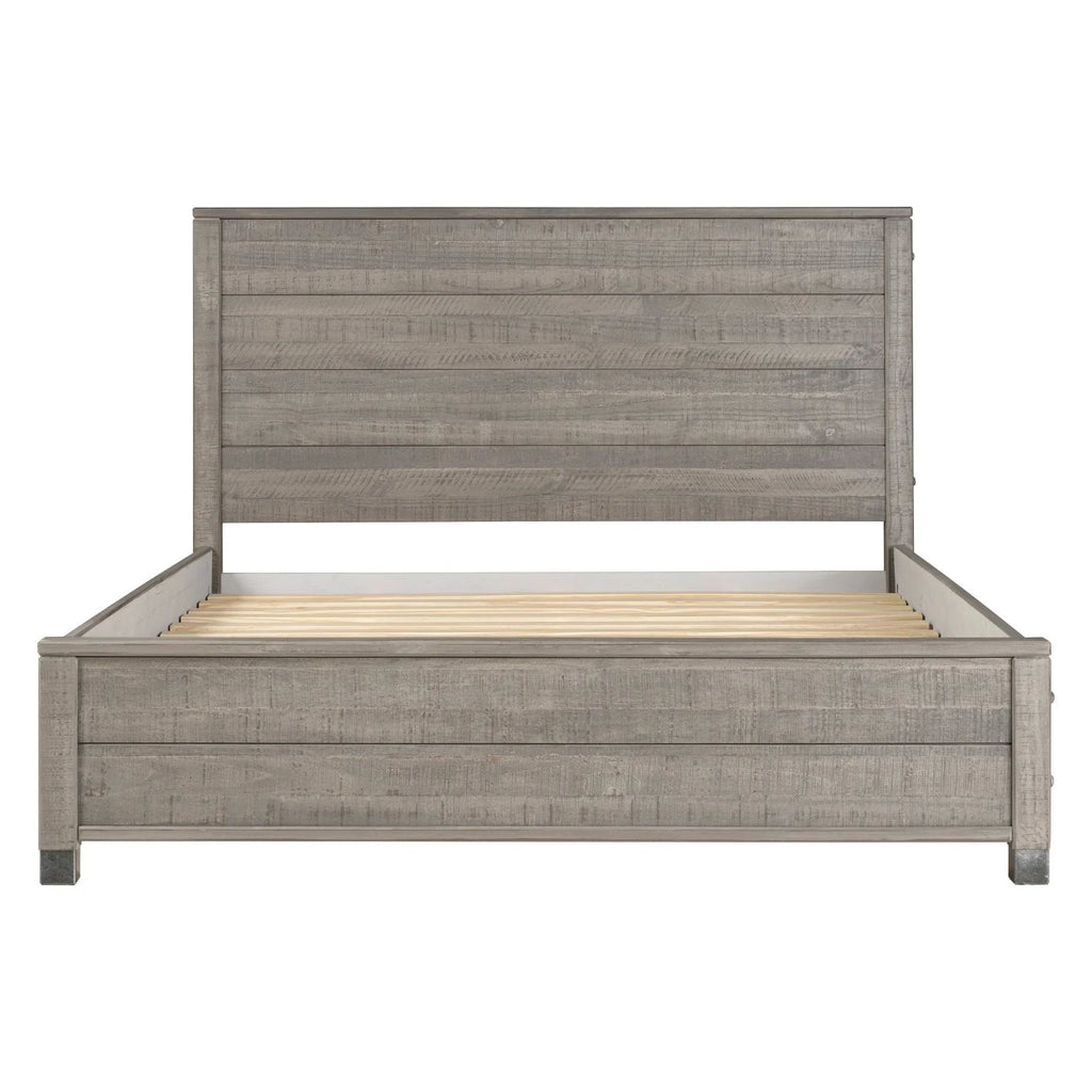 Baja Solid Wood King Platform Bed in Barnwood