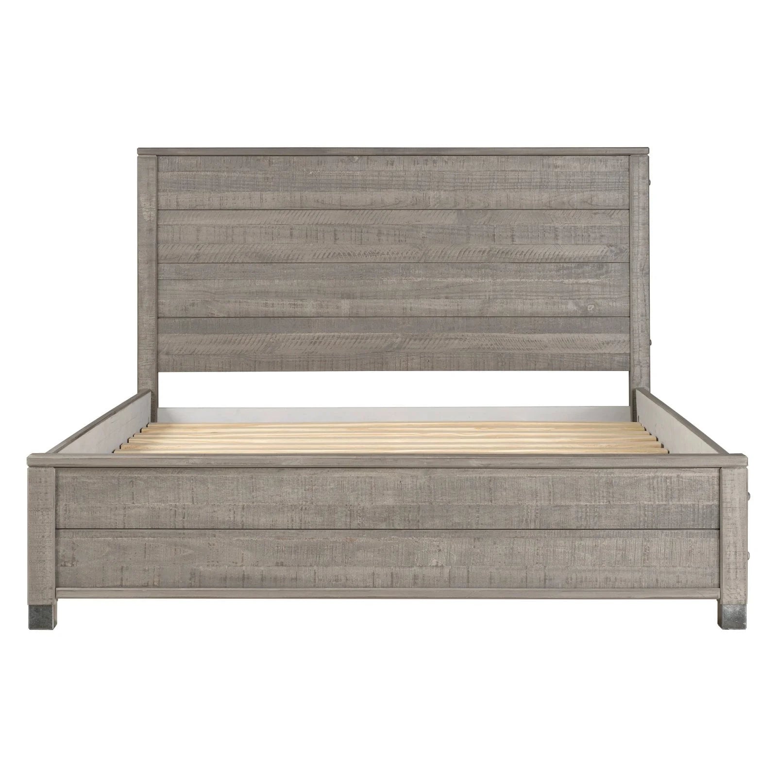 Baja Solid Wood King Platform Bed in Barnwood