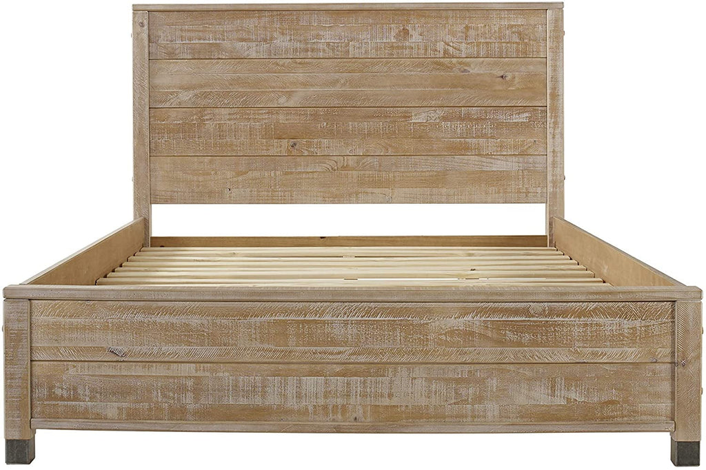 Baja Solid Wood King Platform Bed in Barnwood