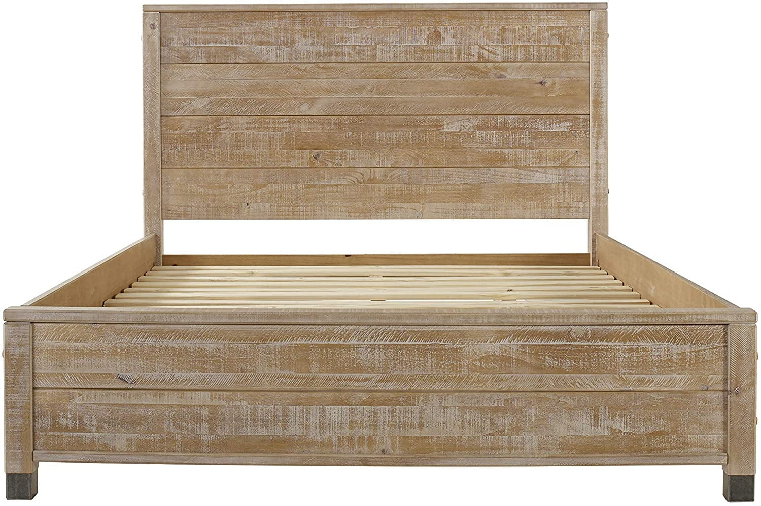 Baja Solid Wood King Platform Bed in Barnwood