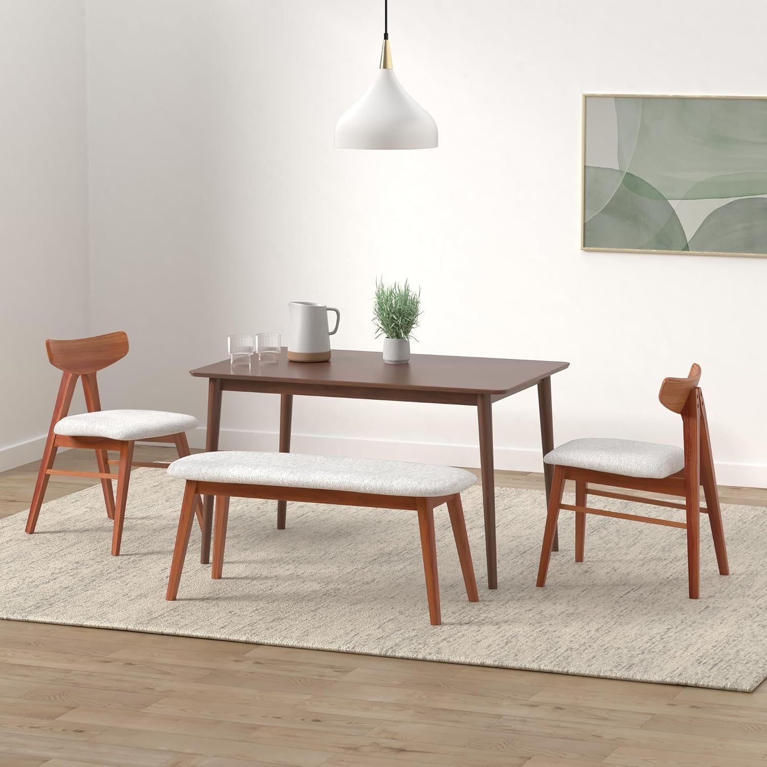 Espresso solid wood dining table