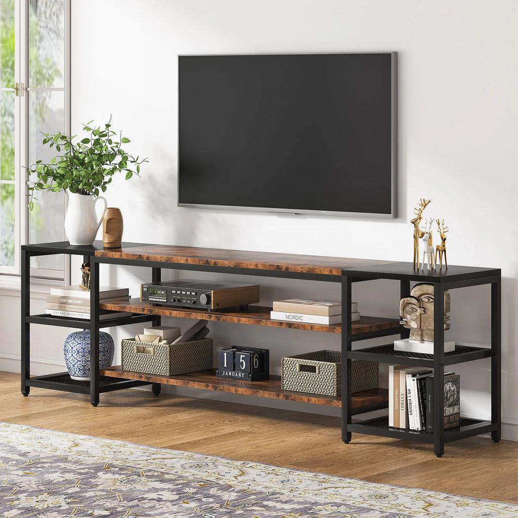 78 Inch TV Stand for Tvs up to 85 Inch, Media Entertainment Center Console Table, 3-Tier TV Console Table