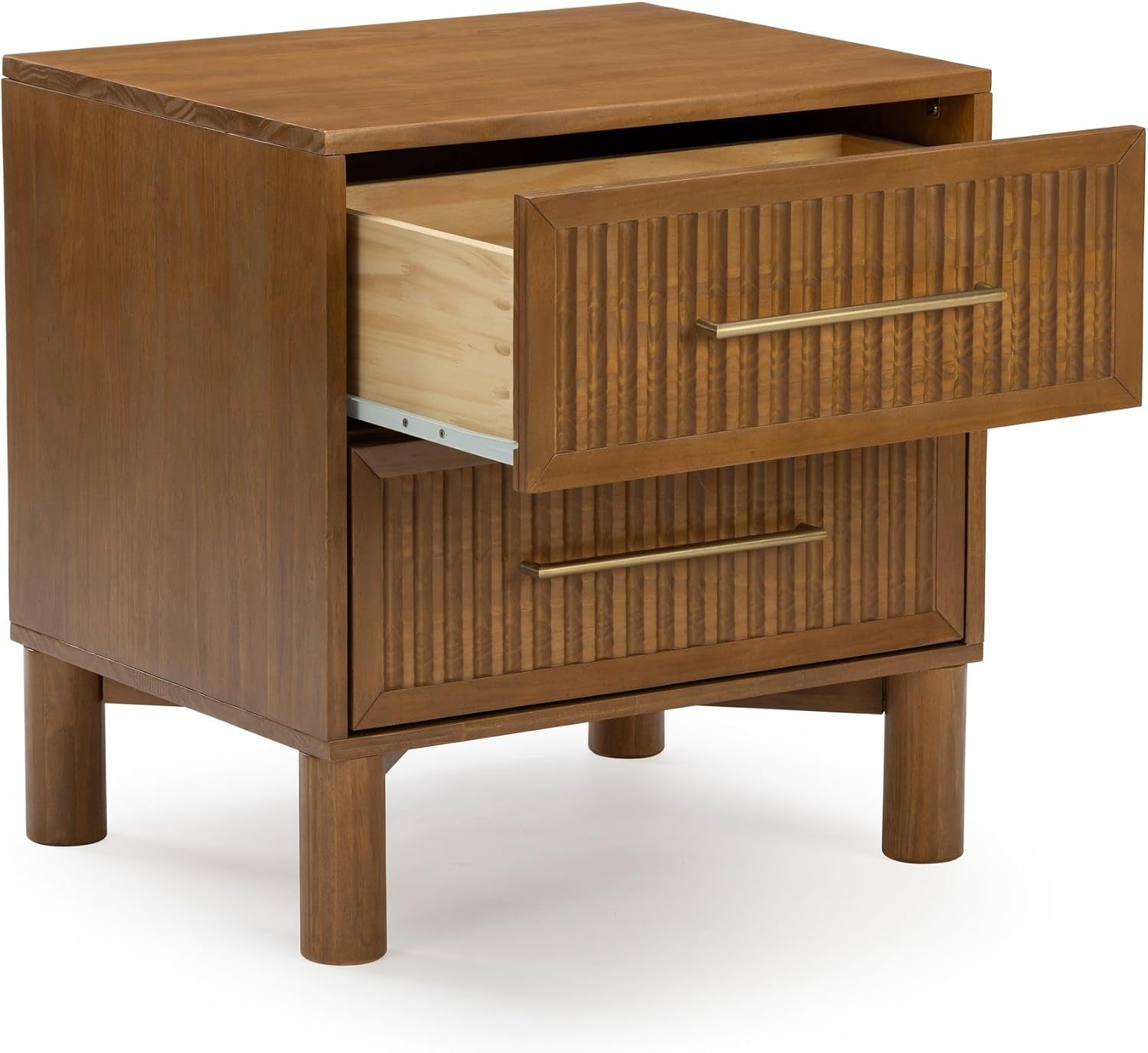 Sera 2-Drawer Nightstand, Pecan