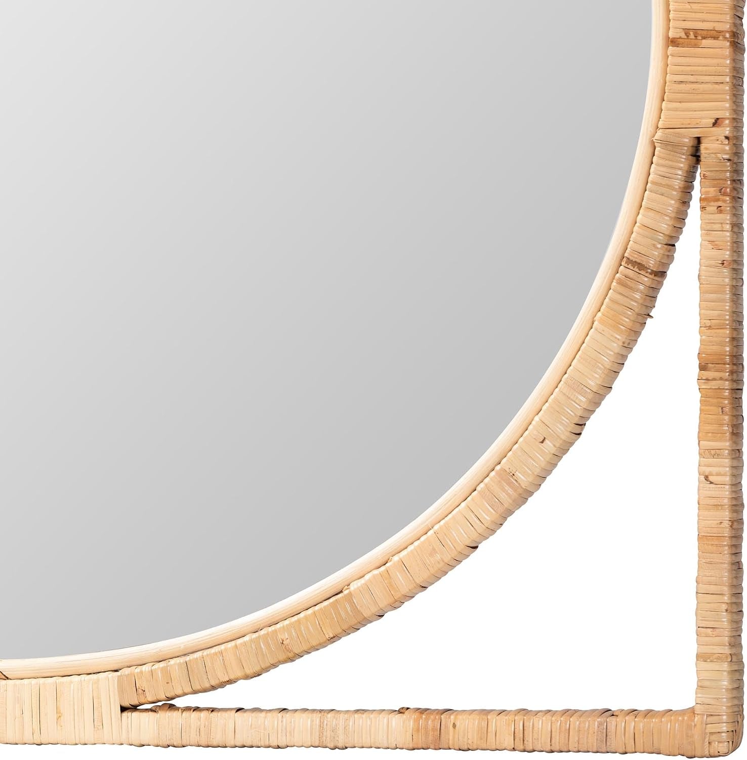 Bayan Japandi Natural Rattan Wall Mirror