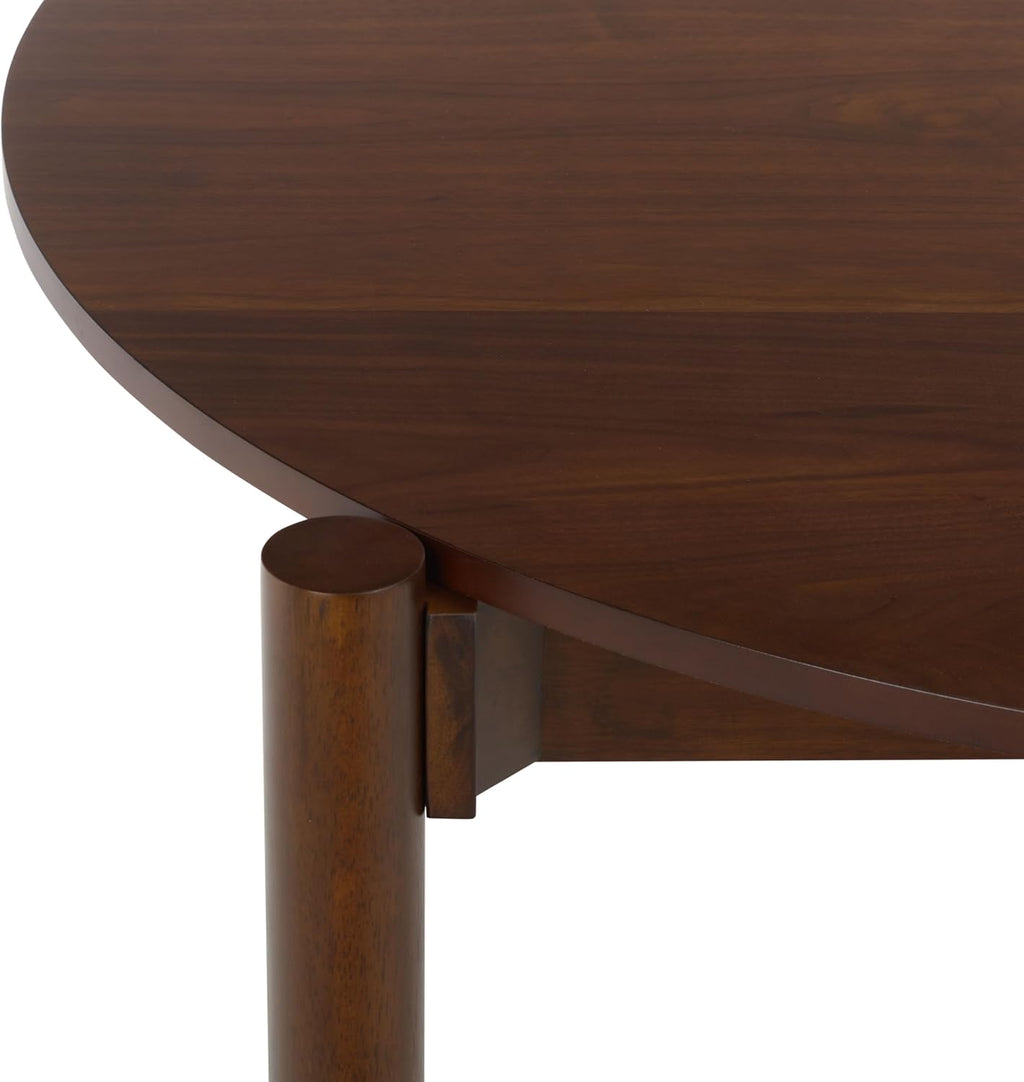 Walnut round dining table