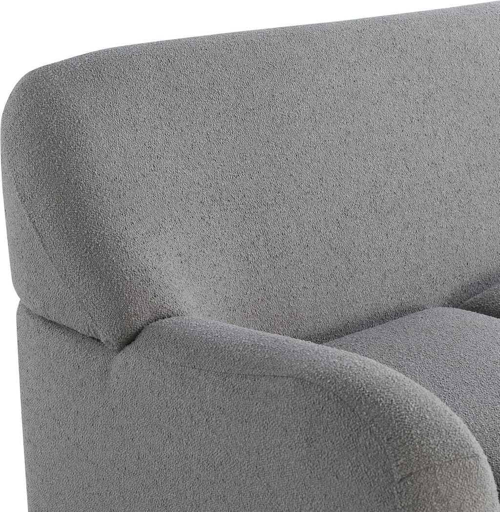 ® Jennifer 76" Sofa, Modern Style, Pocket Coil Comfort, Natural Wood Legs, Boucle Fabric, Gray