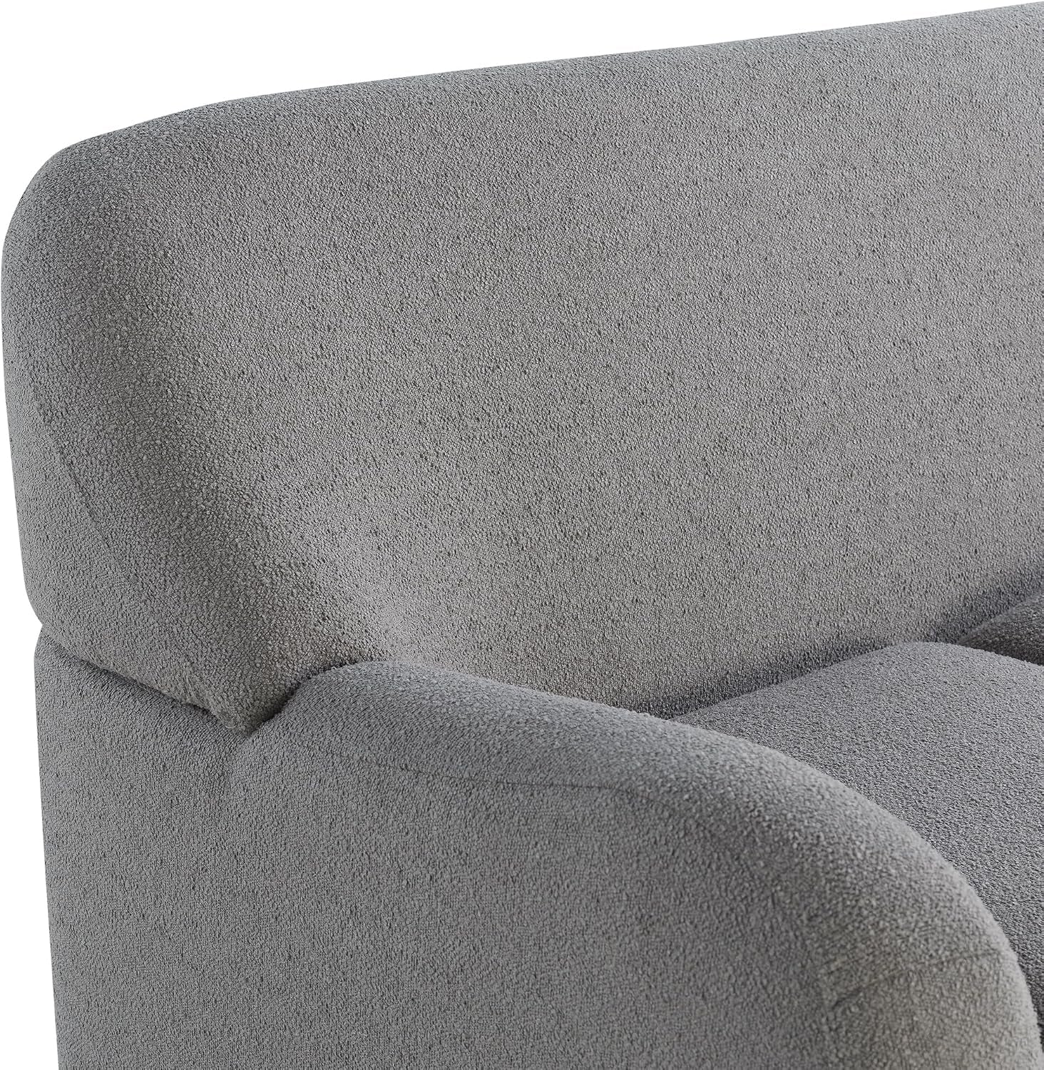 ® Jennifer 76" Sofa, Modern Style, Pocket Coil Comfort, Natural Wood Legs, Boucle Fabric, Gray