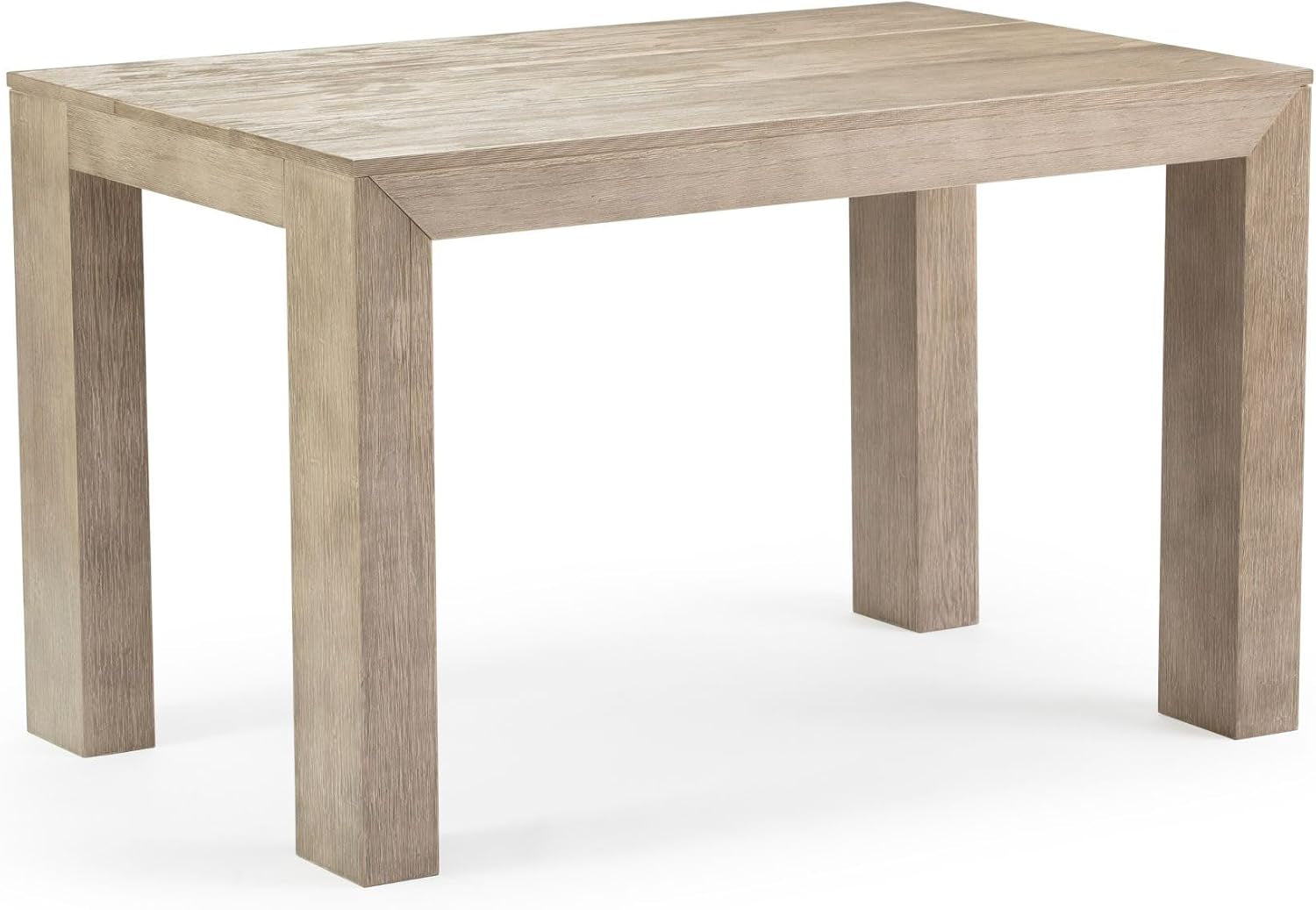 Modern 48 Inch Dining Table, Rectangular, Seashell Wirebrush | Non-Toxic Finishes, Versatile Design, Modern Design, Easy Assembly, Modern Style, Quick Setup, Solid Wood