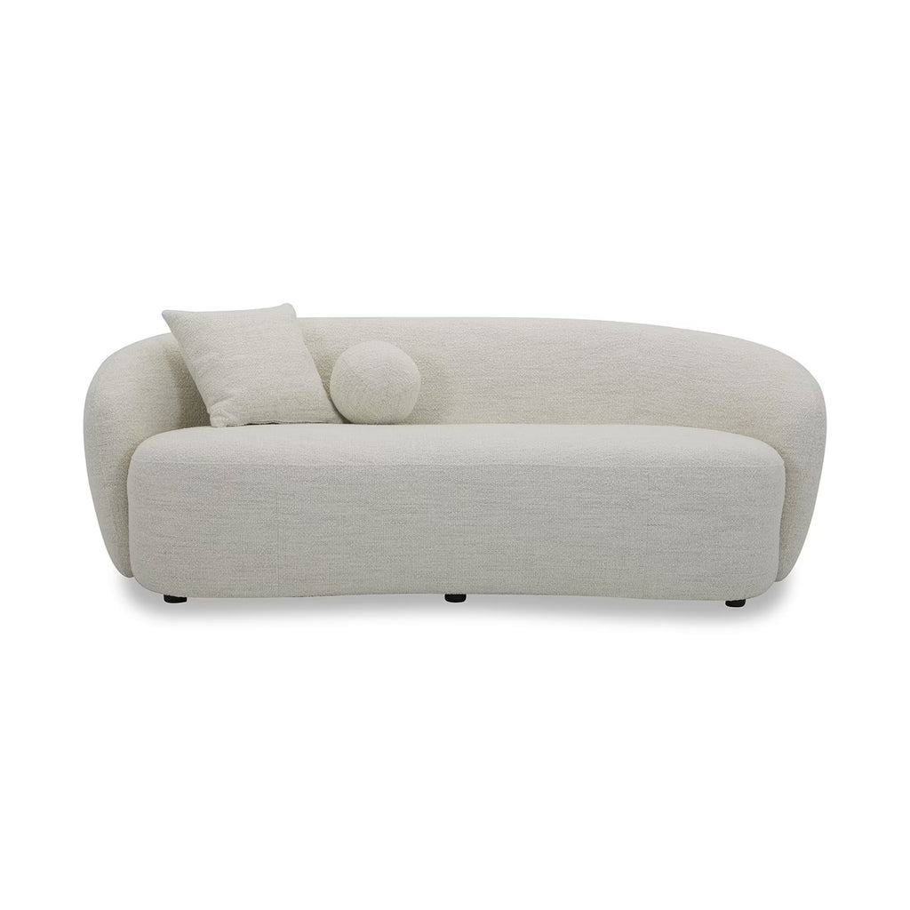 Ivory curved sofa