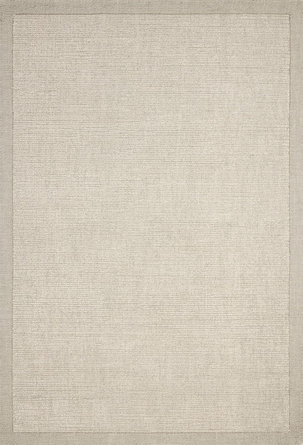 Loloi Magnolia Home Henley Ivory/Silver 5'-0" X 7'-6" Area Rug | Magnolia Home by Joanna Gaines HNY-01 Approx. 5X8 Ivory / White Living Room Dining Room Bedroom, Contemporary, Area Rug