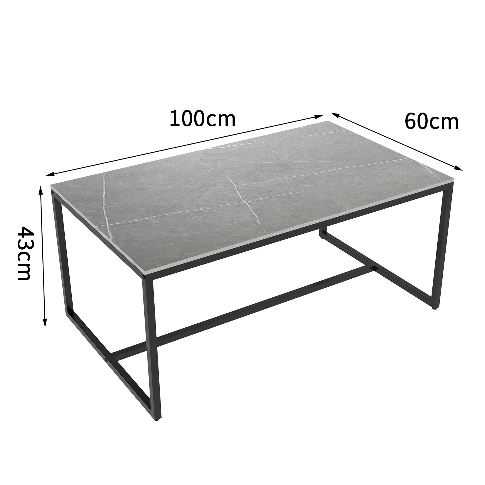 Marble and metal frame accent table