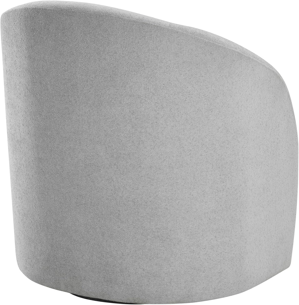 Light gray boucle swivel accent chair