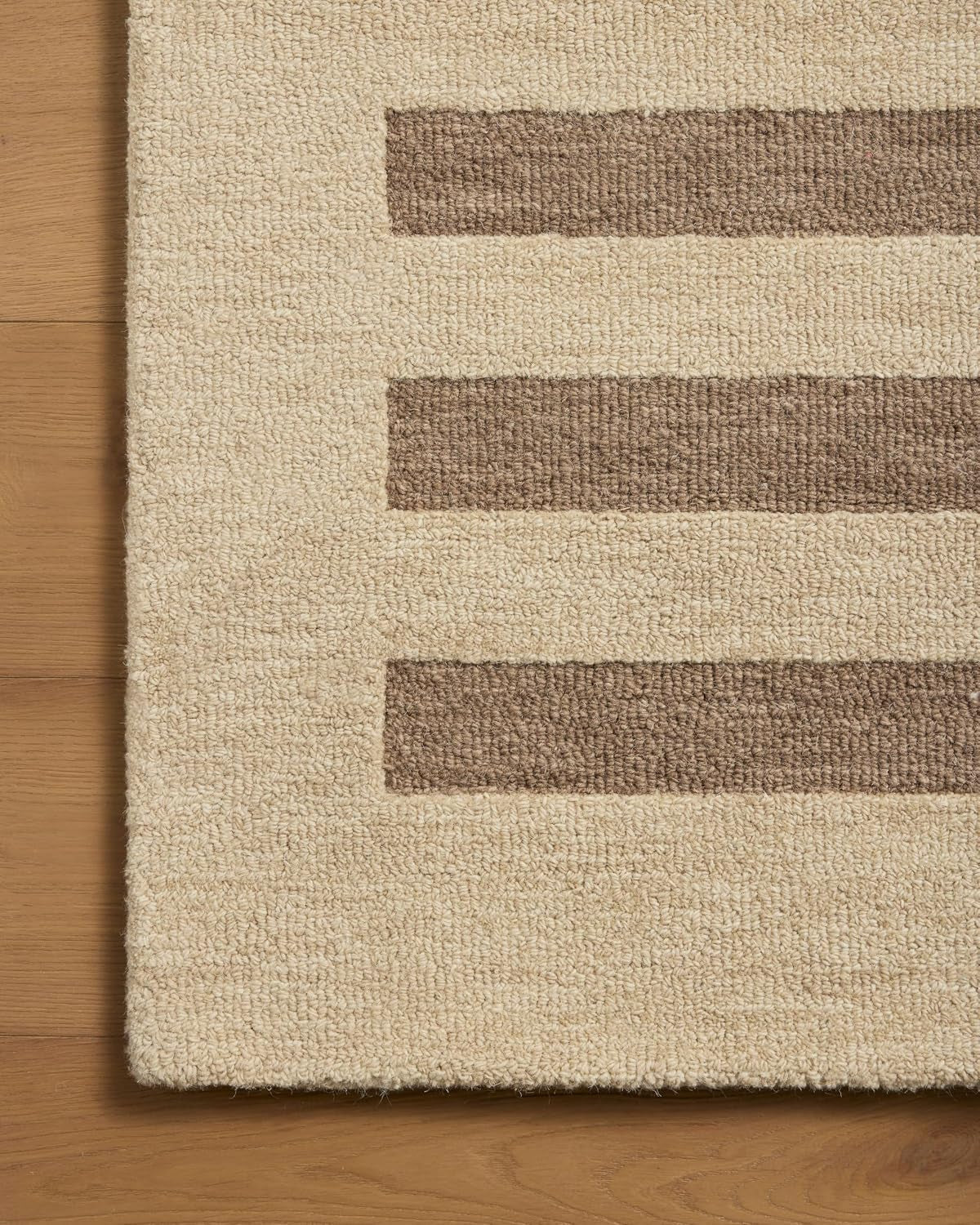 Loloi Leanne Ford Craven Oatmeal/Bark 7'-9" X 9'-9" Area Rug | CVN-05 Approx. 8X10 Beige Living Room Dining Room Bedroom, Classic, Organic, Hand-Tufted, Area Rug