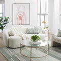 Ivory curved sofa