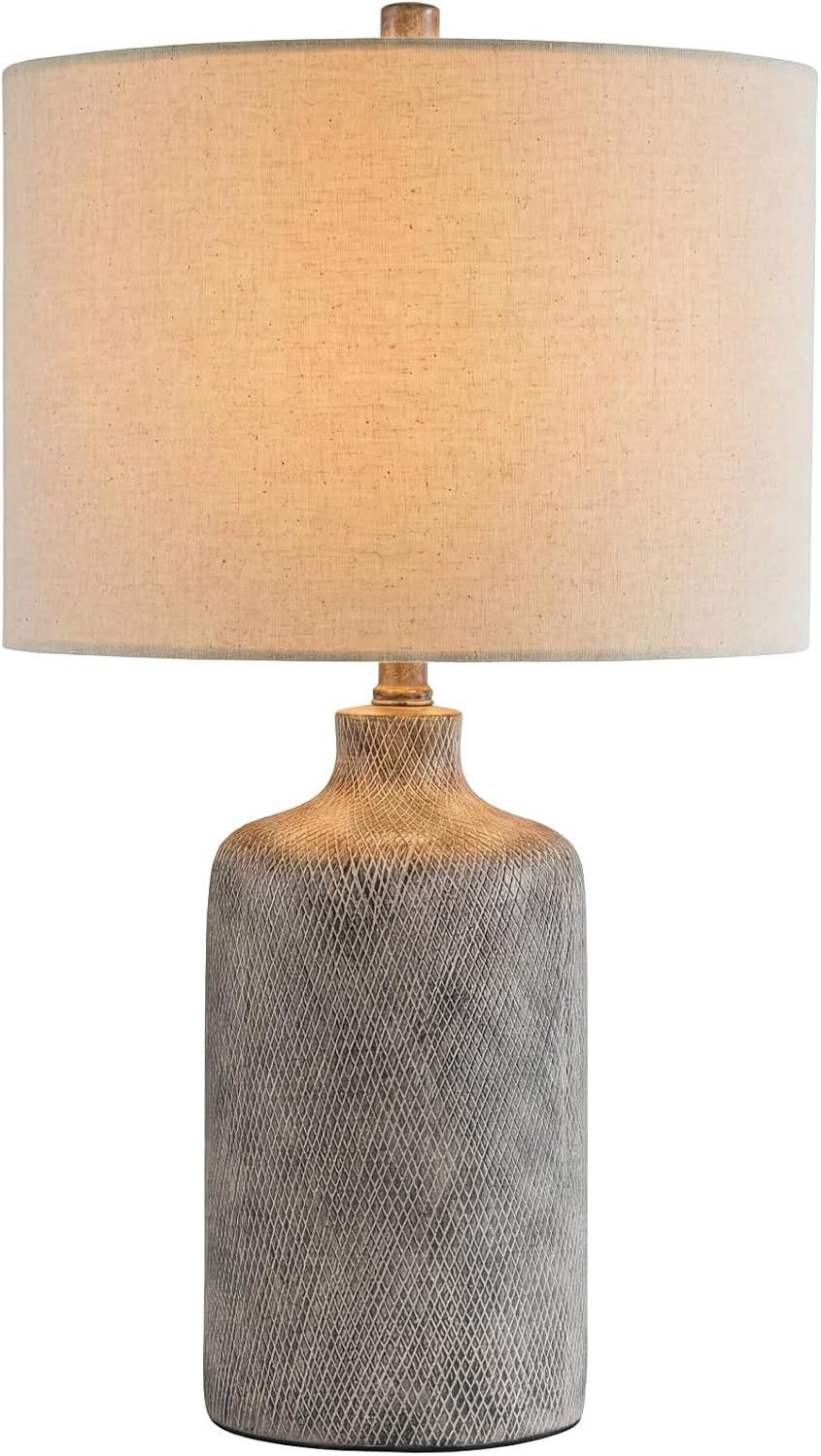 Signature Design by Ashley Linus 24.5" Ceramic Bedside Table Lamp, Black