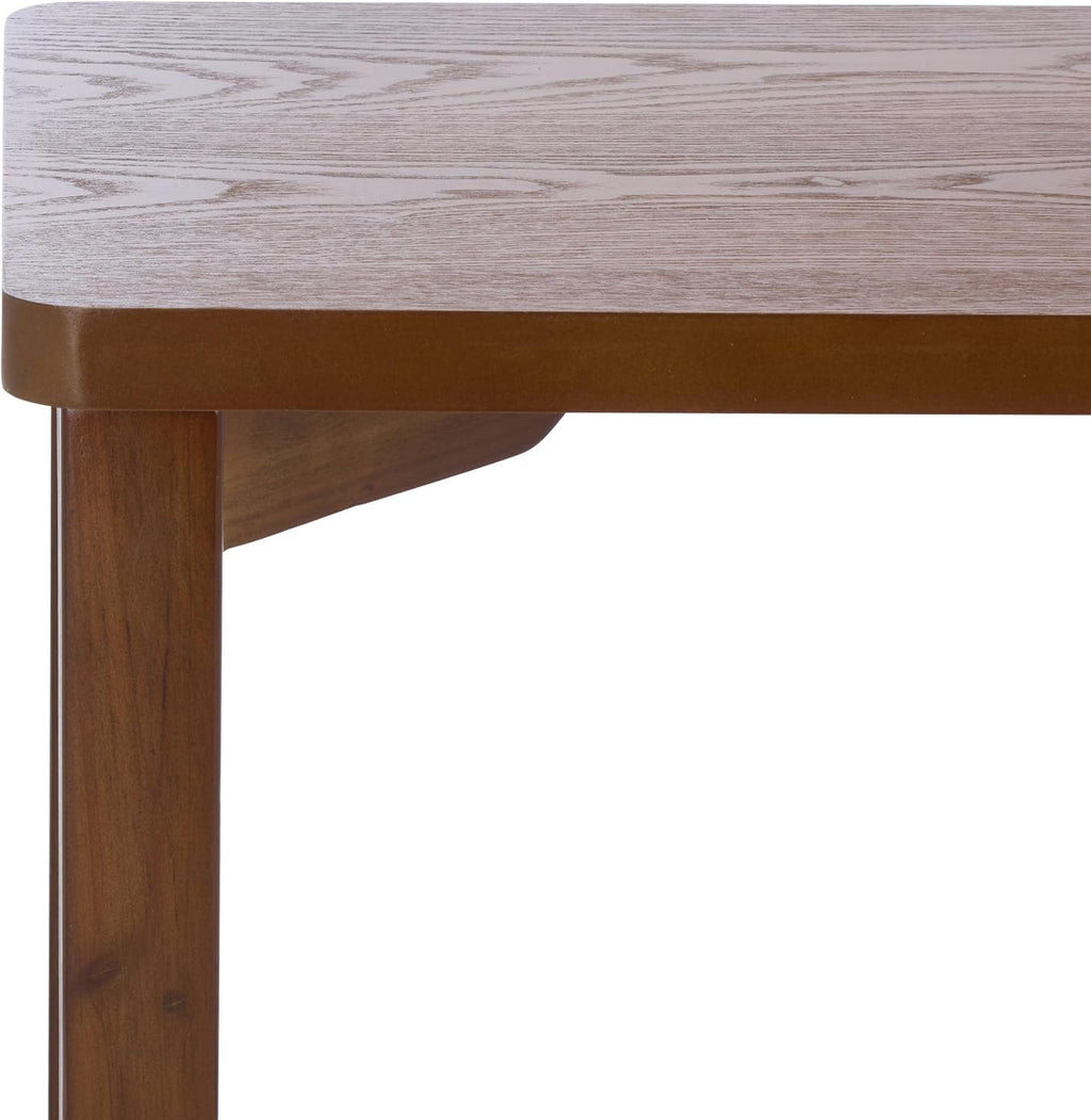 SAFAVIEH Home Collection - Chasu Walnut Console Table with Rope Detailing, 1 Shelf, Rustic Modern Entryway Accent (CNS2303A)