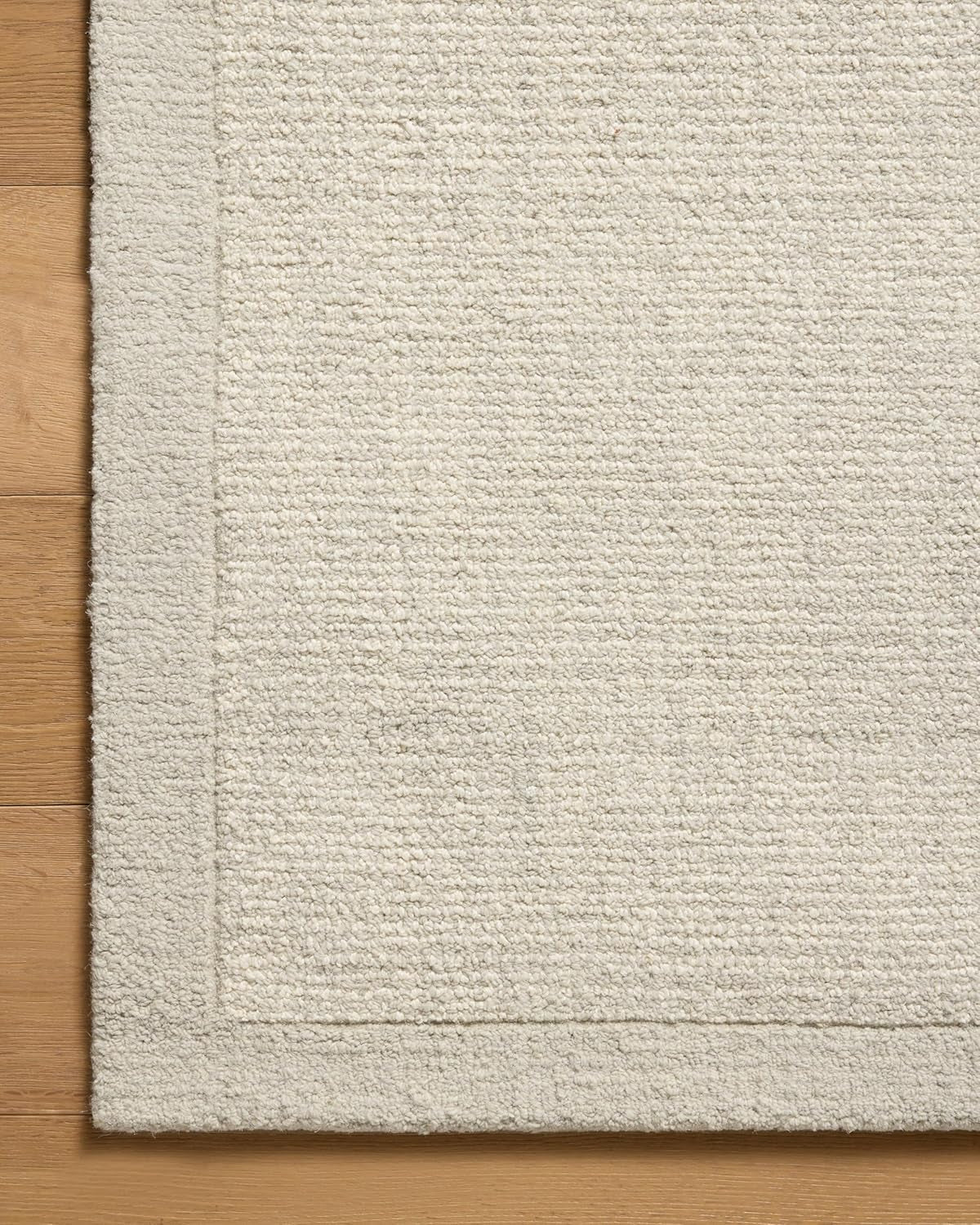 Loloi Magnolia Home Henley Ivory/Silver 5'-0" X 7'-6" Area Rug | Magnolia Home by Joanna Gaines HNY-01 Approx. 5X8 Ivory / White Living Room Dining Room Bedroom, Contemporary, Area Rug