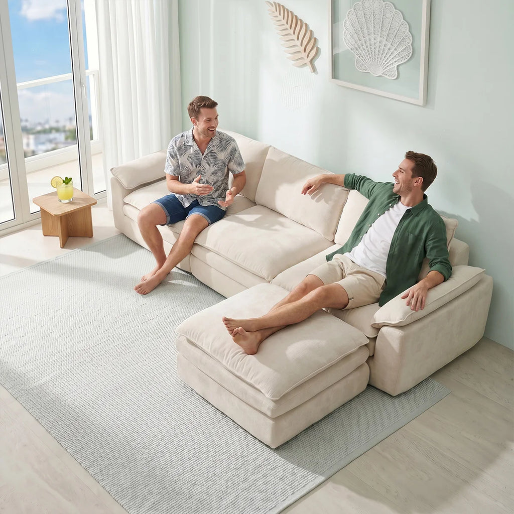 Cream modular cloud sofa