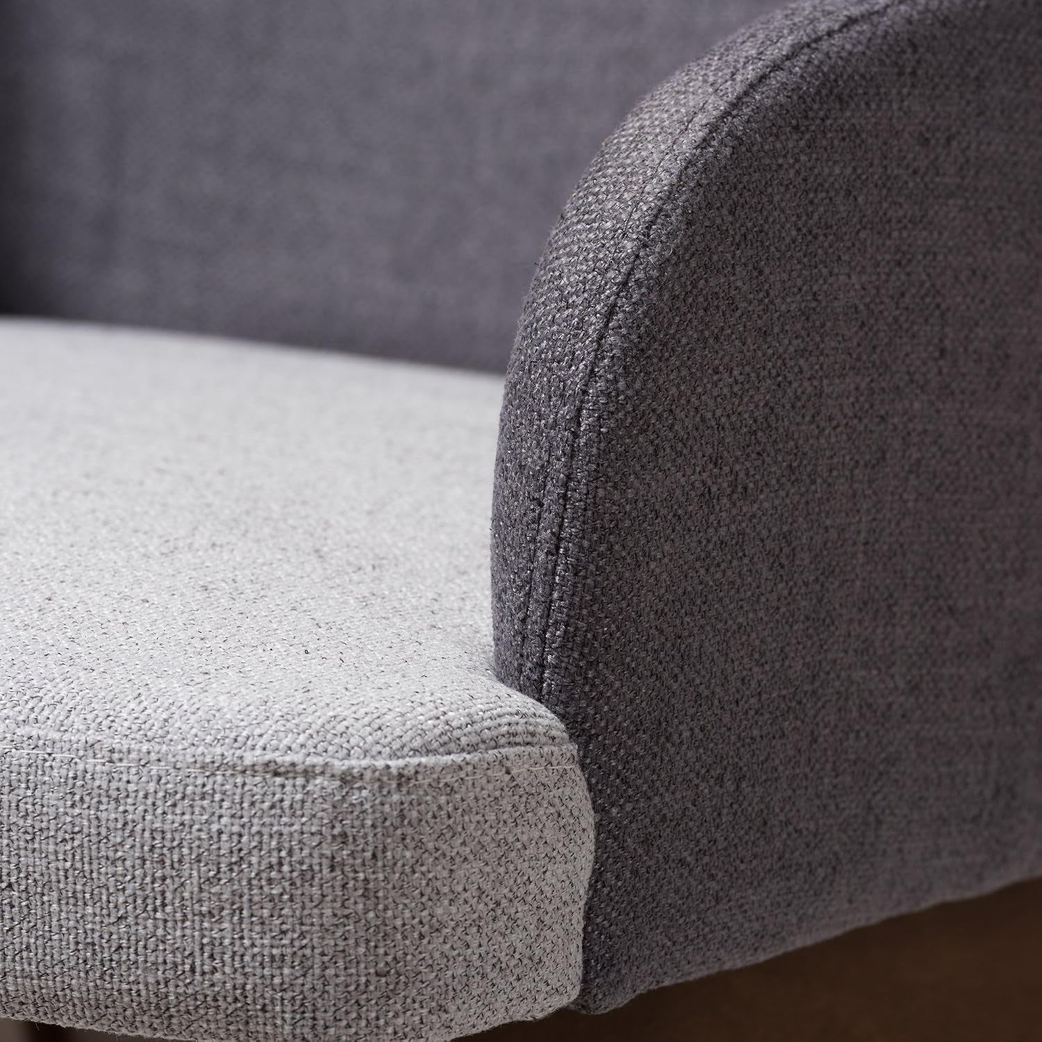 Monte Mid-Century Armchair Two-Tone Grey Fabric Armchair