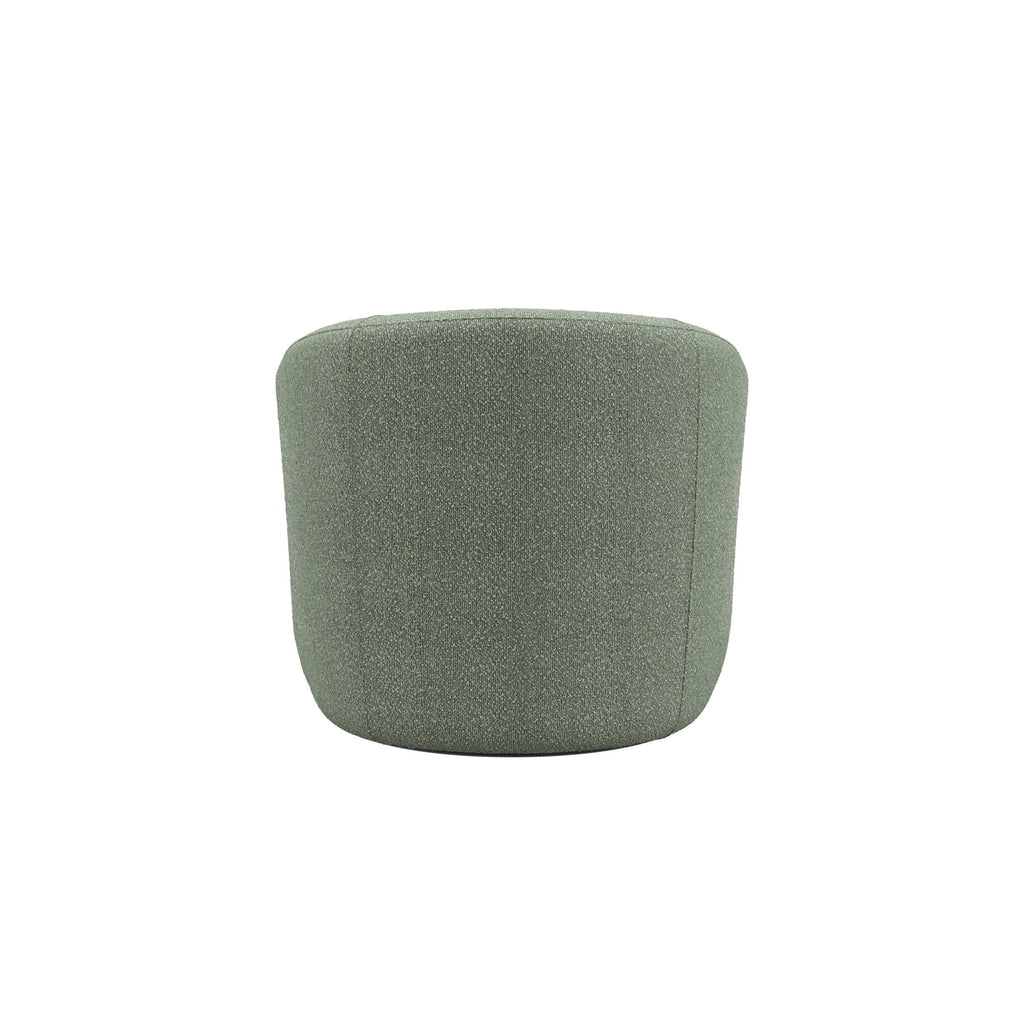 Olive boucle swivel accent chair