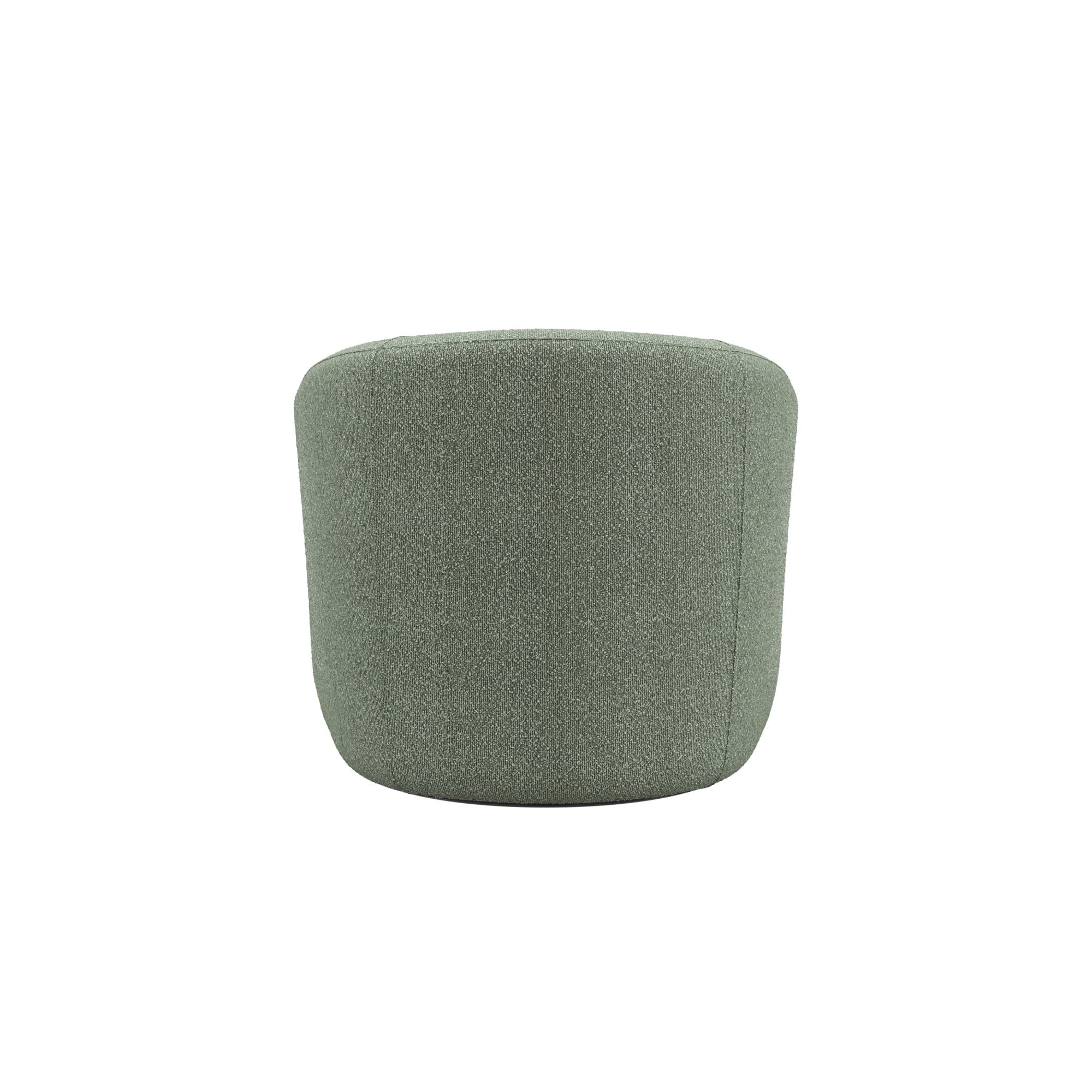 Olive boucle swivel accent chair