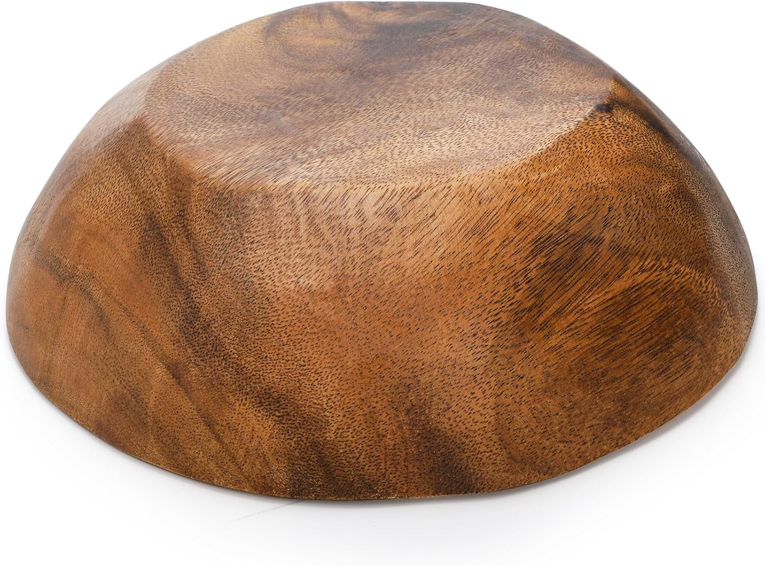 Wooden Decorative Bowl, Wood round Serving Bowl, Walnut Tray Dish Kitchen Dining for Fruits, 9.4" Diameter X 2.5" Height, Seamless