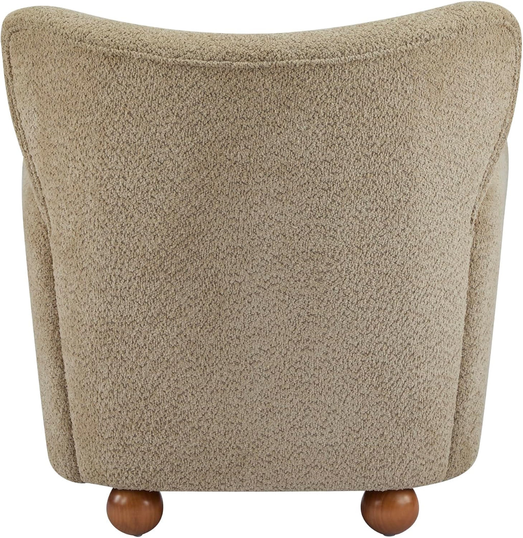 Light brown wingback accent chair