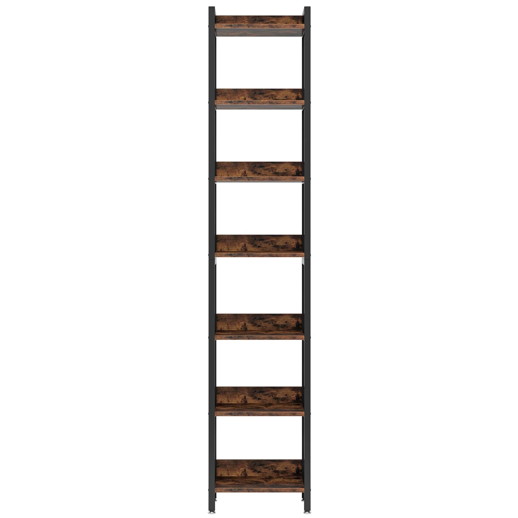 78.7 Inch Extra Tall Narrow Bookshelf, 7 Tier Skinny Bookcase for Small Spaces, Freestanding Display Shelves