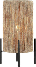 Light brown coastal rattan table lamp