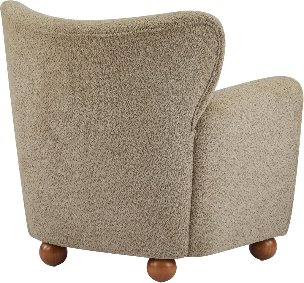 Light brown wingback accent chair