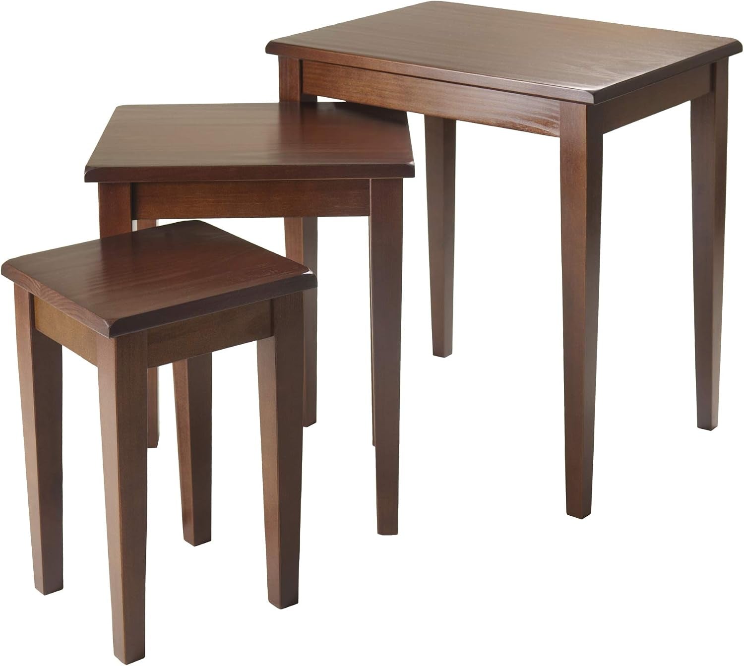 Regalia Nesting Accent Tables, for Living Room, Walnut, Set of 3