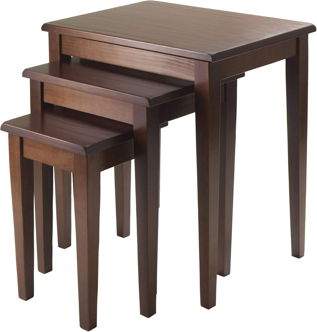 Regalia Nesting Accent Tables, for Living Room, Walnut, Set of 3