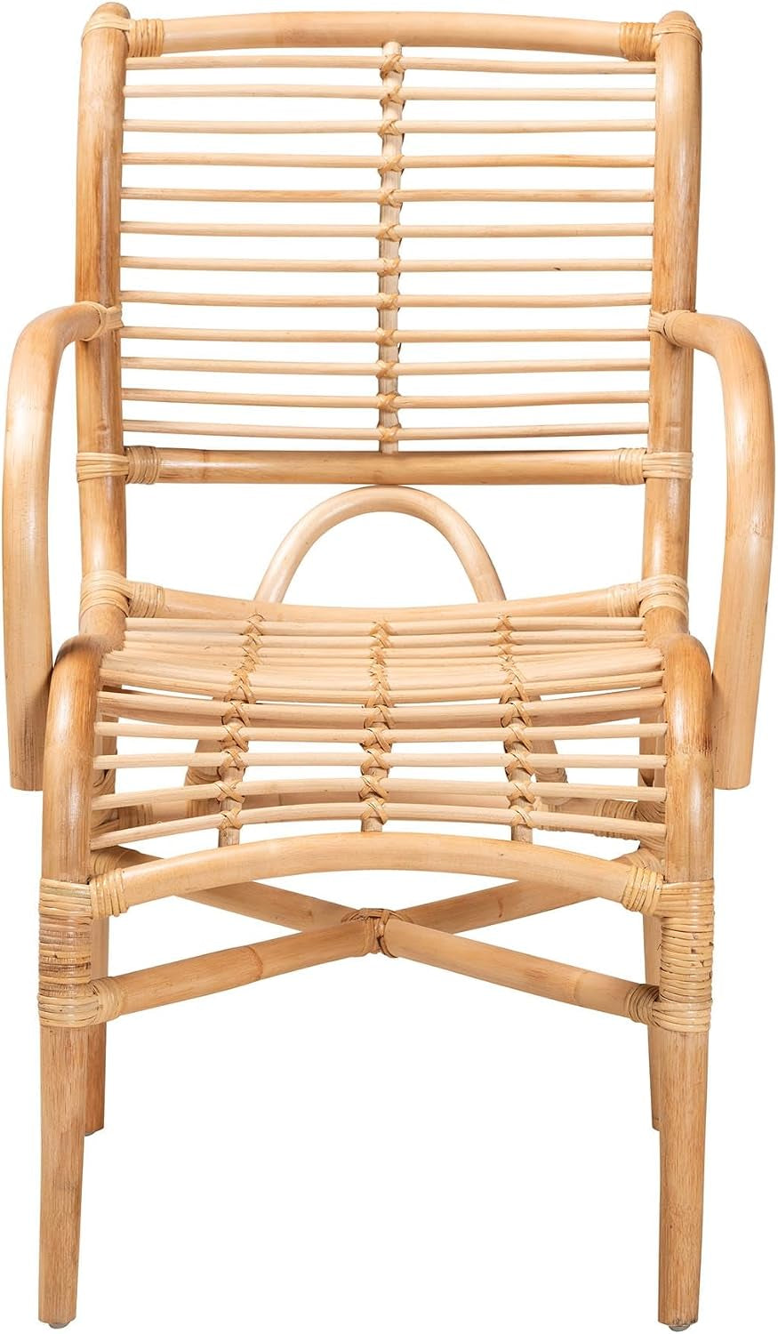 Seminyak Modern Bohemian Natural Rattan Accent Chair