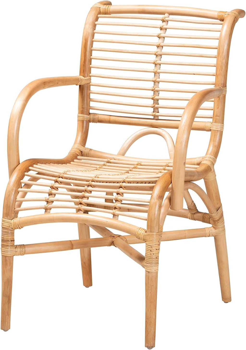 Seminyak Modern Bohemian Natural Rattan Accent Chair
